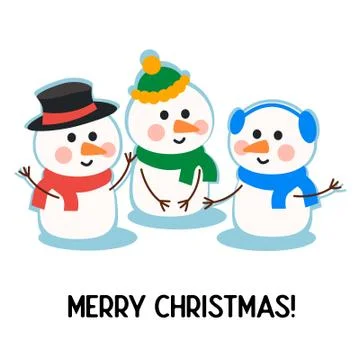 Snowmen Stock Illustration