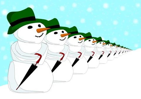 Snowmen Stock-Illustration