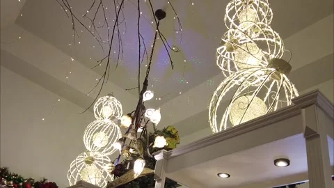 Snowmen of lights Christmas Vídeo Stock 242104619