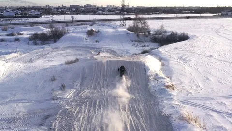 Snowmobile competition Stock-Footage 101403960