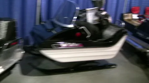 Snowmobile Expo 18 Stock Footage