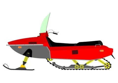 Snowmobile Stock Illustration