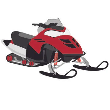 Snowmobile Stock Illustration