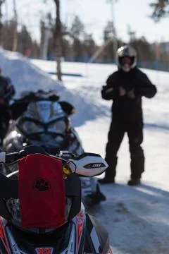 Snowmobile Foto stock