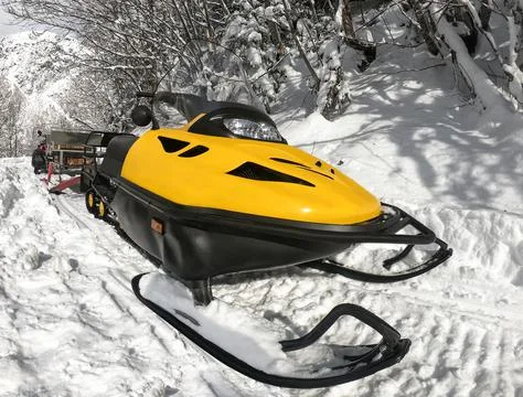 Snowmobile 스톡 사진