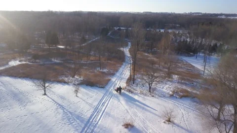 Snowmobile Trail Landscape 動画素材 87046795