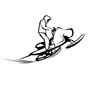 Snowmobiles Ilustração Stock