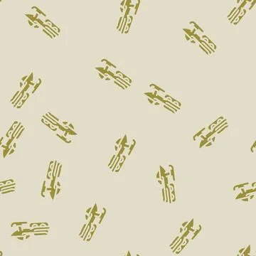 Snowmobiling winter sport glyph vector seamless pattern Illustrazione stock