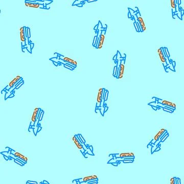 Snowmobiling winter sport vector seamless pattern Illustrazione stock