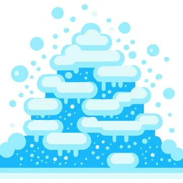 Snowpile Winter Forest Cold White Snowburden Stock Illustration