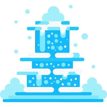 Snowpile Winter Heap Cold Shadow Icicles Stock-Illustration