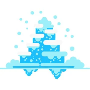 Snowpile Winter Icecap Cold White Flurry Illustrazione stock
