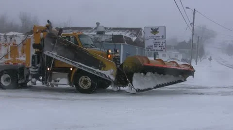 Snowplow in Blizzard 動画素材 21310984