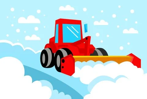 Snowplow Concept Illustration Illustrazione stock