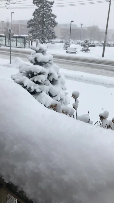 Snowplow driveby Stock Footage 166240500