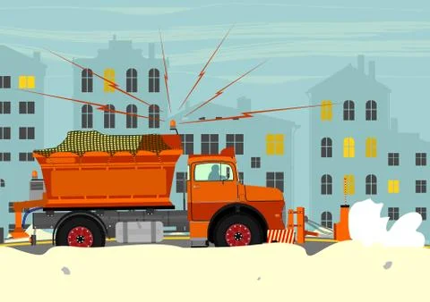 Snowplow Stock Illustration