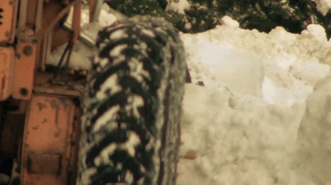 Snowplow machine Stock Footage 31740583