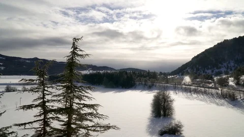 Snowplow time lapse Video stock 128444358