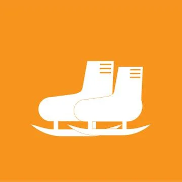 Snowshoe icon,flat vector sign isolated on yellow background. Simple vector i Stock Illustration
