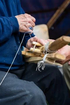 Snowshoe Making Foto stock