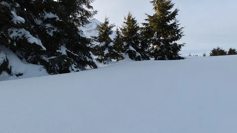 Snowshoeing in deep snow 스톡 동영상 125805669