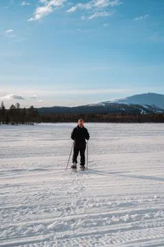 Snowshoeing Stock Photos