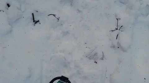 SnowShoeingAbove Stock Footage 296357891