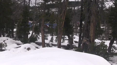 Snowshoer has the end in sight 스톡 동영상 44852133