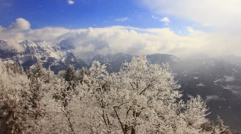 Snowshower in mountain 스톡 동영상 23838332