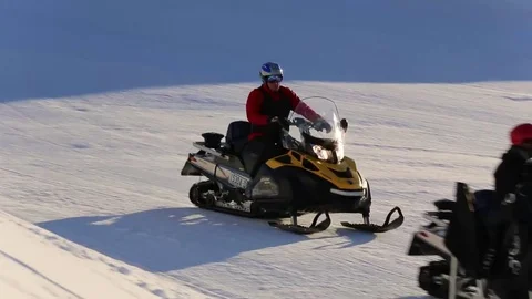 Snow/ski vehicle. Stock Footage 81882260