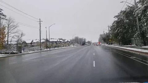 Snowstorm 32 - Highway Stock Footage 102129381