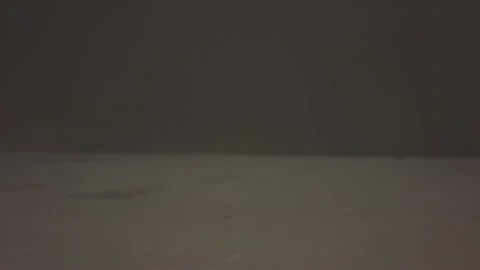 Snowstorm at the Beach at Night Stock-Footage 225635204