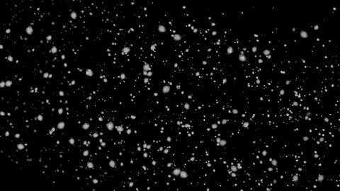 Snowstorm in a black background. vj loop Video stock 87394104