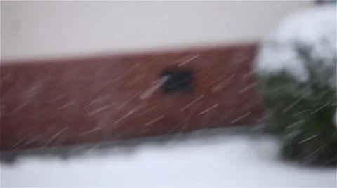 Snowstorm in the city Stock Footage 4825807