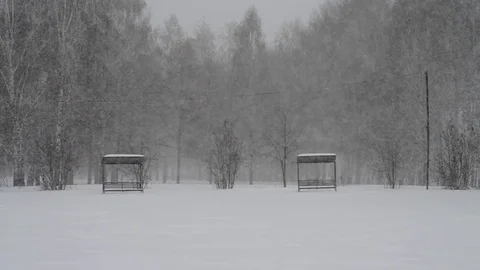 Snowstorm In The City Stock Footage 70594643