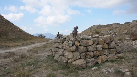 A snowstorm in cloudy weather Video stock 105669588