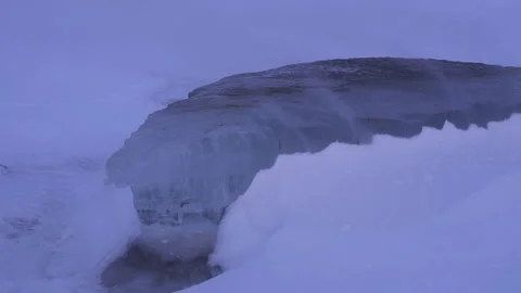 Snowstorm in deep Svalbard winter. Stock Footage 170759629