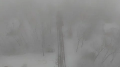 Snowstorm Drone Footage Stock Footage 329627608