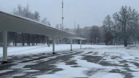Snowstorm during snowfall in the outdoors 库存影片 224716244