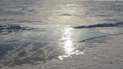Snowstorm on an ice floe. Stock Footage 100319370