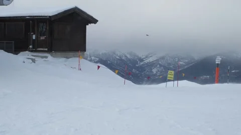 Snowstorm On A Mountain Peak Vídeo Stock 288222619