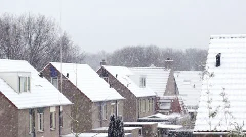 Snowstorm in the netherlands Stock Footage 10730165
