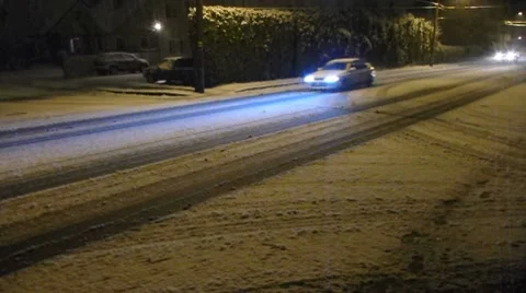 Snowstorm at Night 2 Stock Footage 10716115