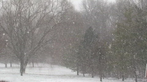 Snowstorm in Ohio Stock Footage 582365