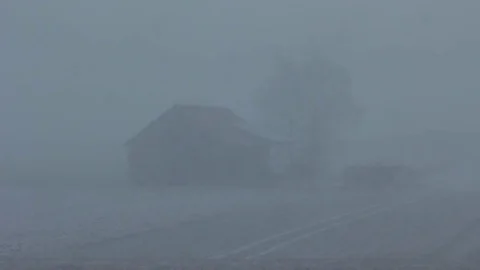 Snowstorm outside - falling snow Stock Footage 84881745