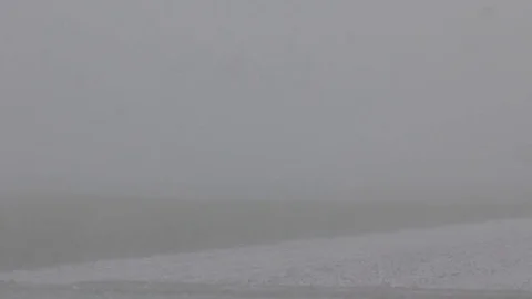 Snowstorm outside - falling snow Stock Footage 84882820