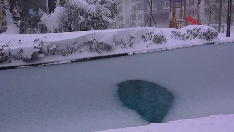 Snowstorm on the park Stock-Footage 71245572