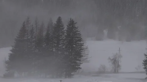 Snowstorm in time lapse Stock Footage 125964224