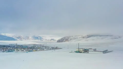 The snowstorm in the town Stock Footage 243030337