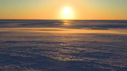 Snowstorm Winter. Sunset. 動画素材 194050183